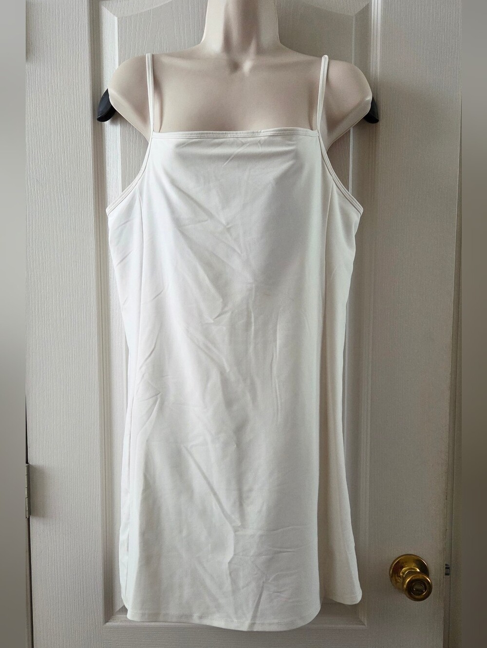 Old Navy White Spaghetti Strap Mini Dress Built In Shorts With Pocket